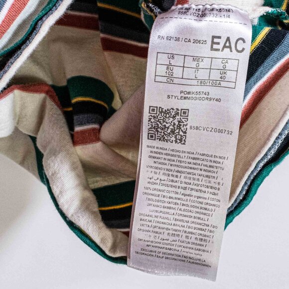 Guess Jeans Striped T-Shirt Large Y2K Streetwear Skate - Picture 8 of 10